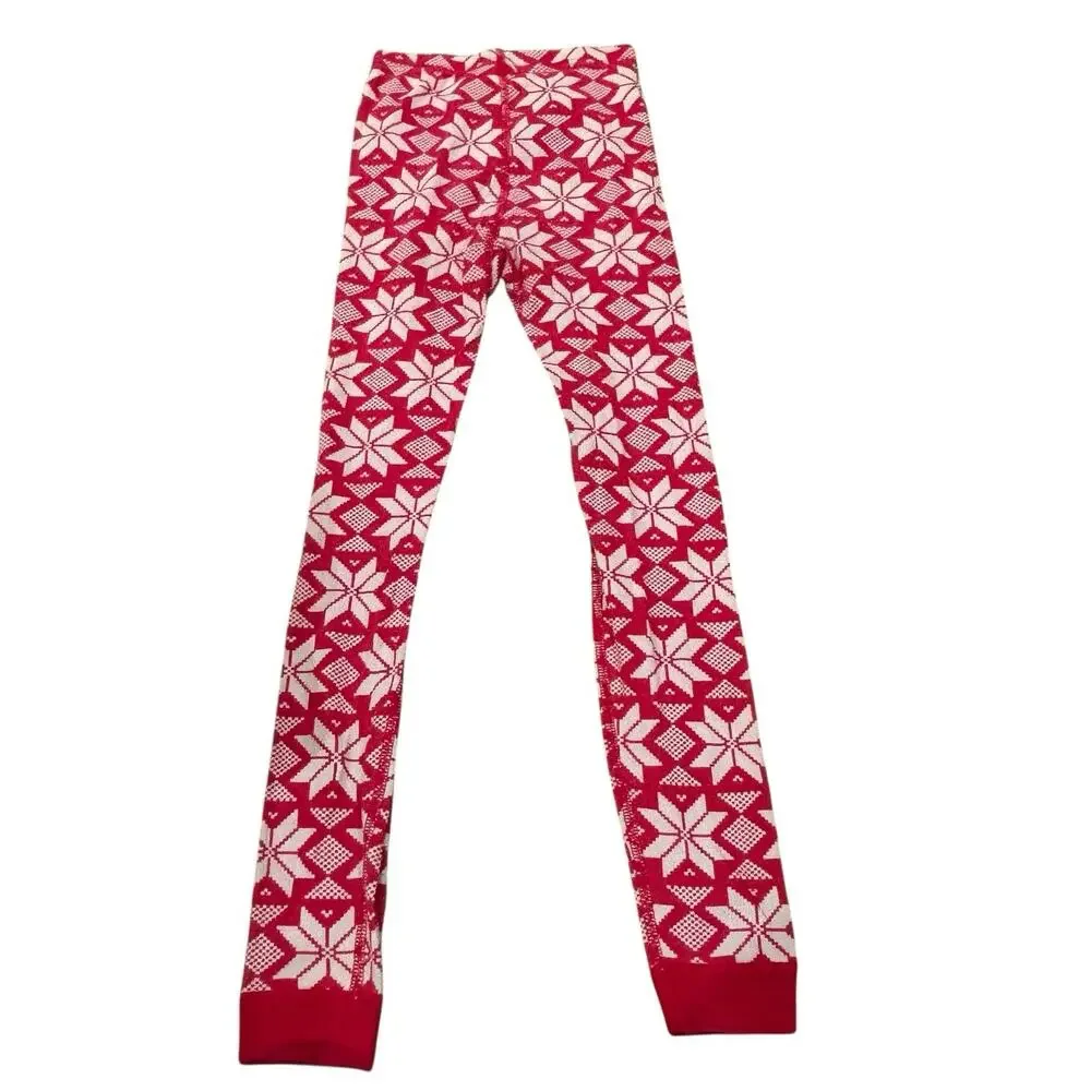 Hanna Andersson Kids Red Snowflake Organic Cotton Pajamas Size 12 | 150 cm